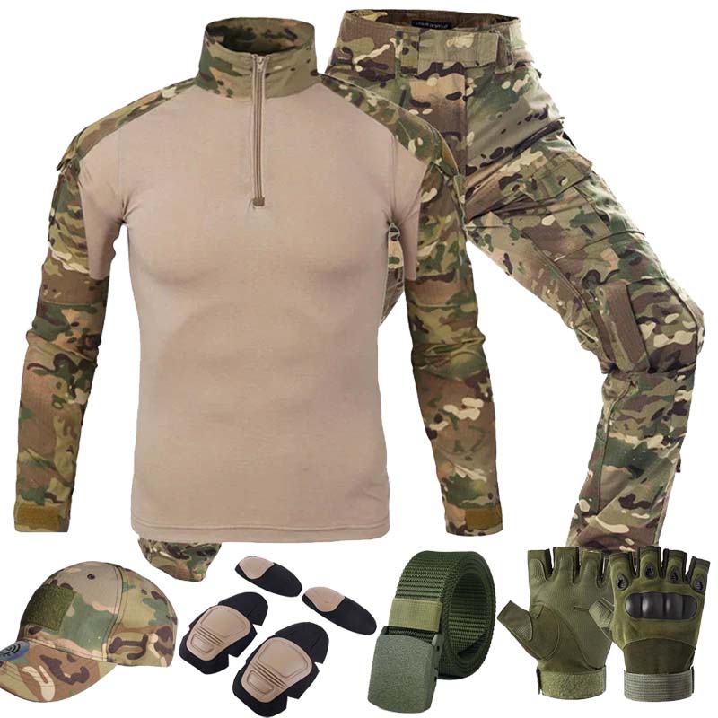Tactical Military Shirt Cargo - Mc ternos táticos ao ar livre