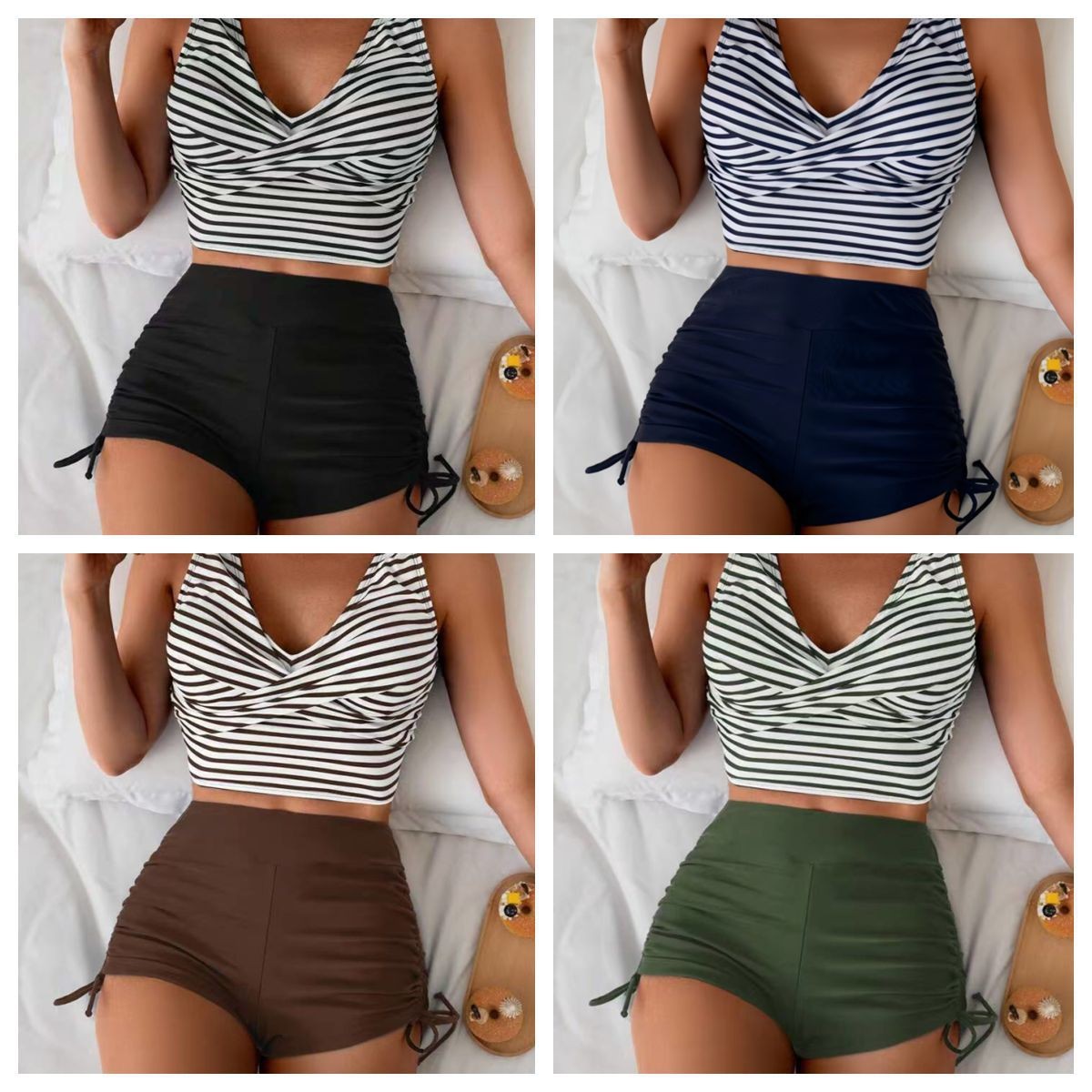 Shorts - Biquíni Feminino com Top Cropped e