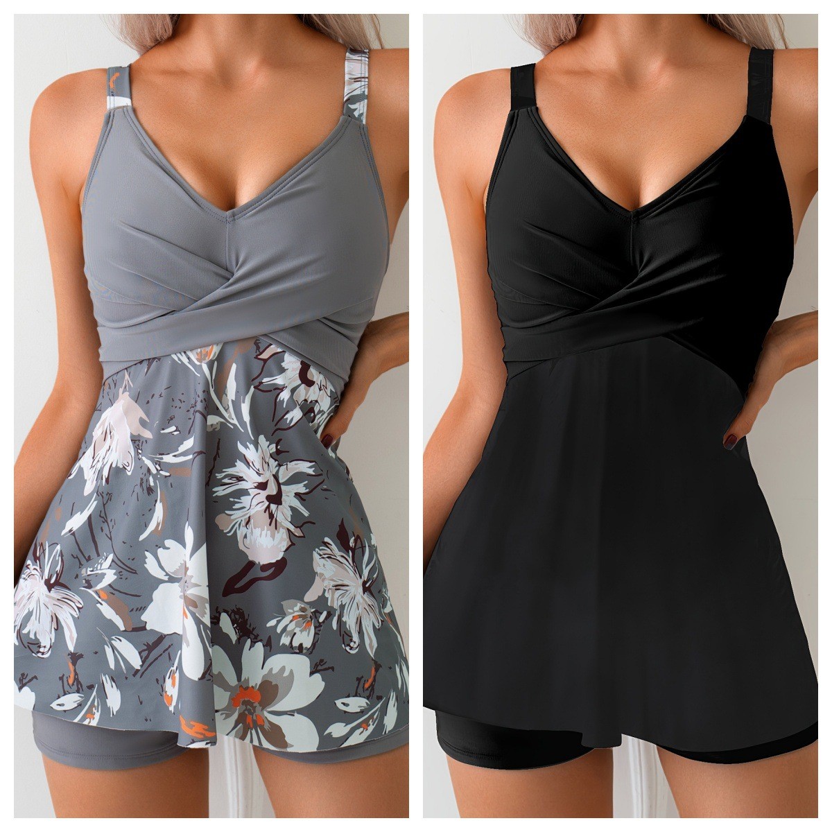 Shorts - Conjunto de Tankini Feminino Duas Peças
