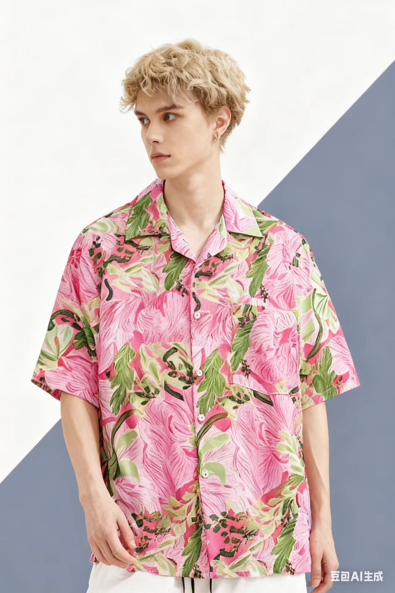 Vintage Hawaiian Floral Shirt - Vintage praia blusas vocação rosa graffiti