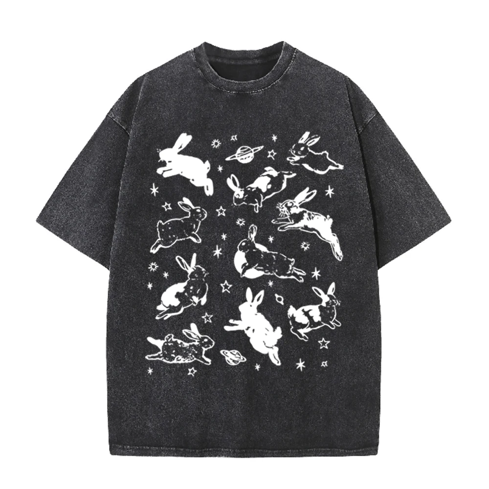 Acid Wash Vintage Graphic T Shirt - Camiseta Vintage 2026 com Estampa Gráfica