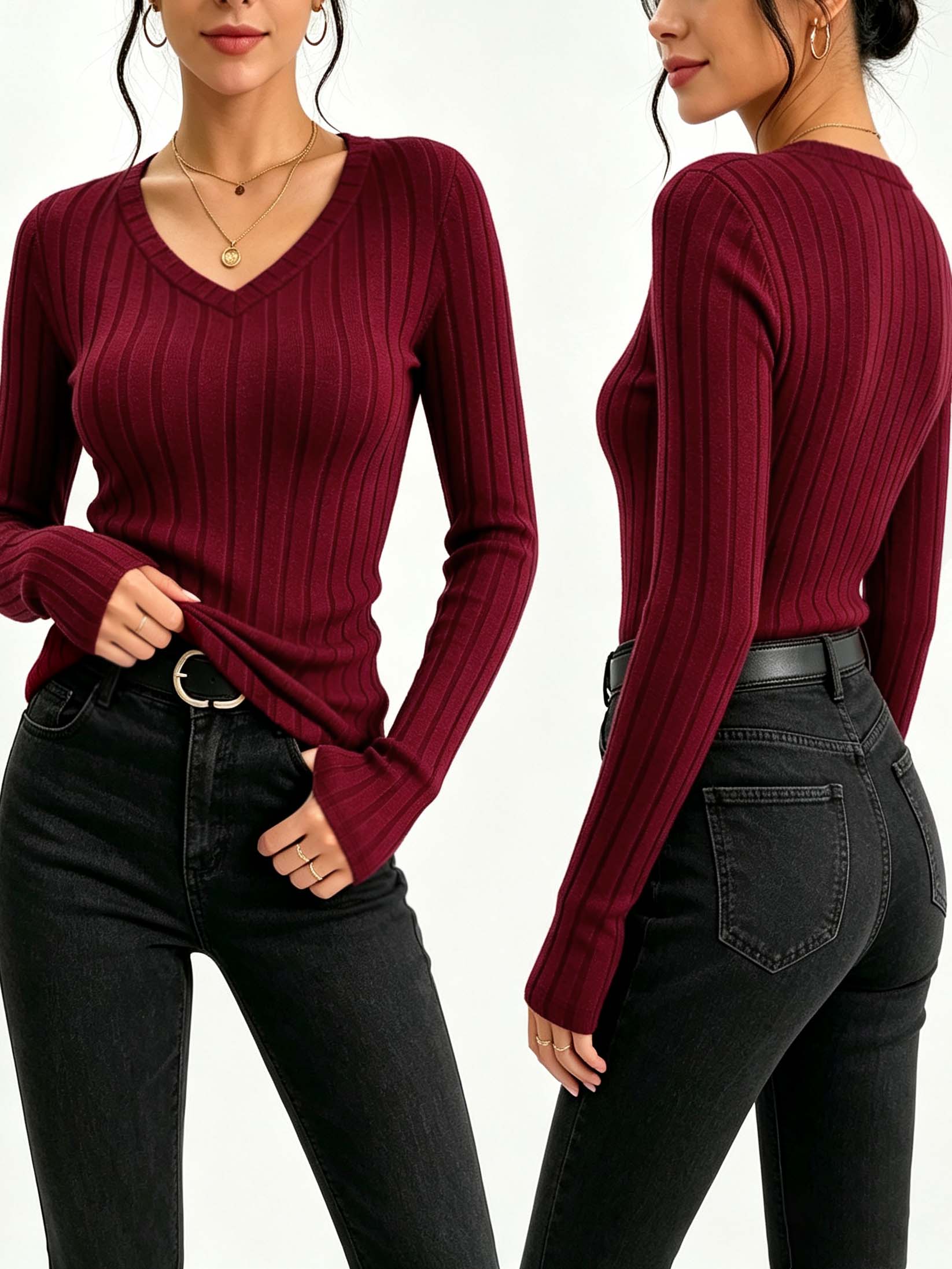Shirts - Camiseta Feminina de Malha Canelada com
