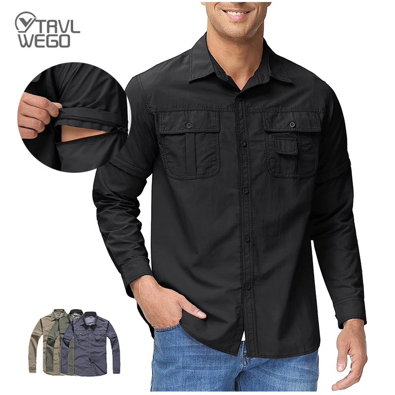 Tactical Military Shirt Cargo - Trvlwego camisa masculina caminhadas acampamento secagem