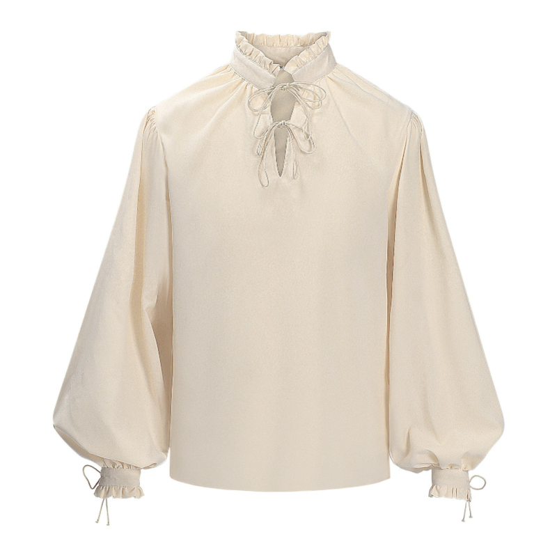 Medieval Gothic Lace Up Pirate Shirt - Camisa Medieval Renascentista de Pirata para