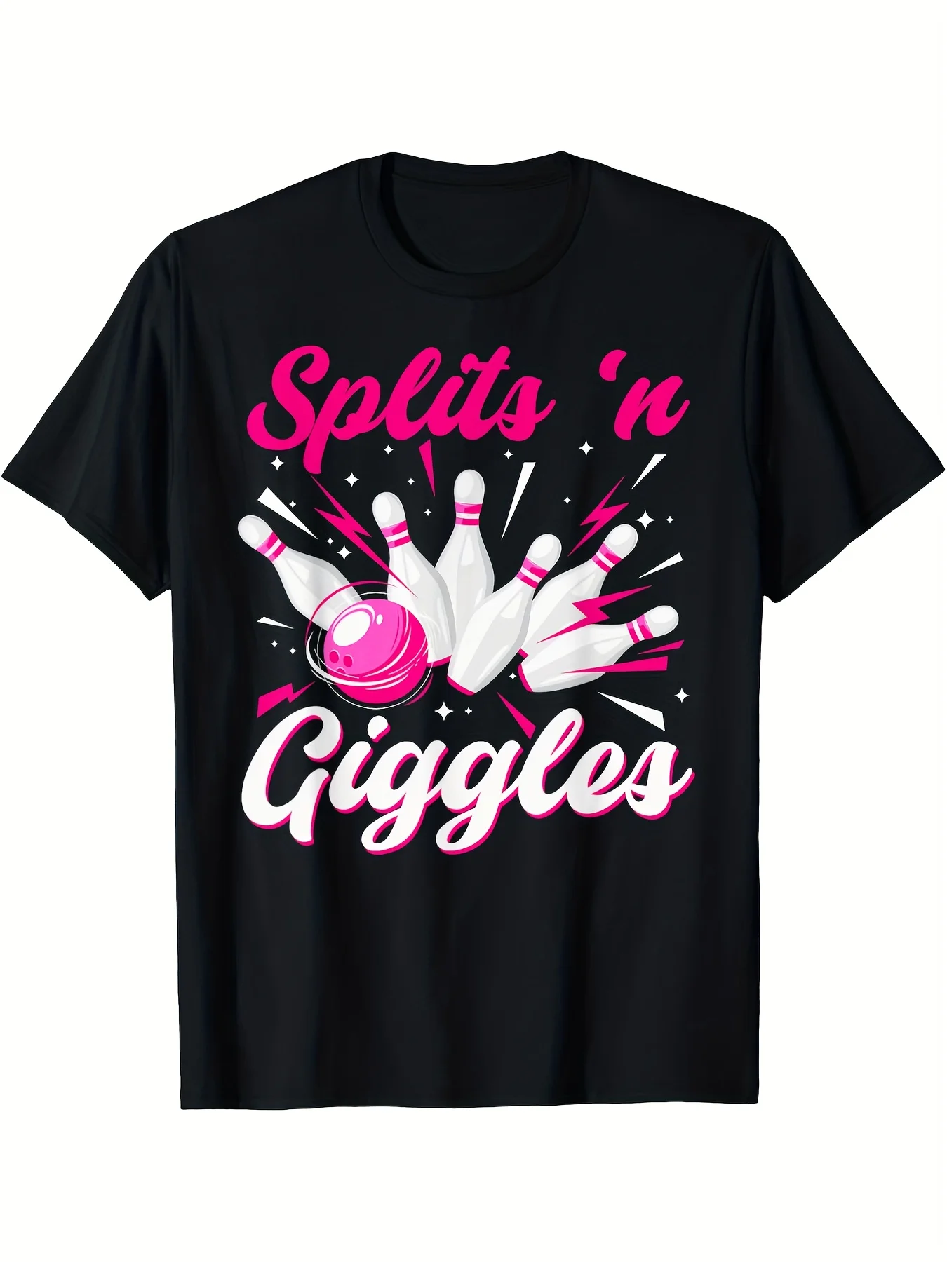 Short Sleeve Bowling Shirt Retro - Camiseta Engraçada com Tema de Boliche