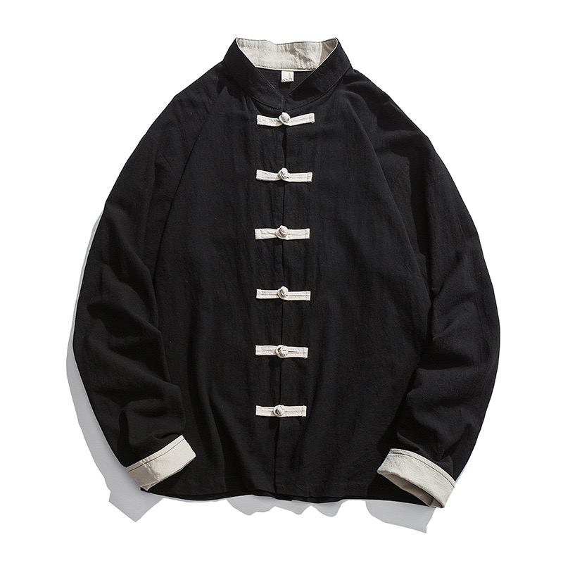 Mens Linen Shirt Long Sleeve - Novo Casaco Kimono Masculino 2026 -