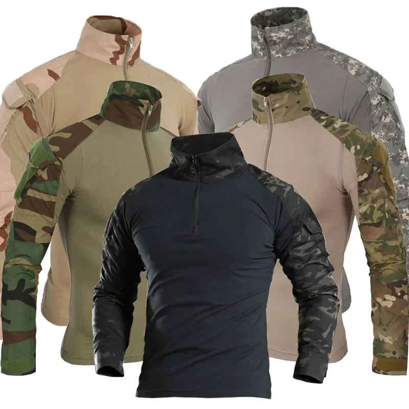 Tactical Military Shirt Cargo - Camisas de combate camo carga esporte