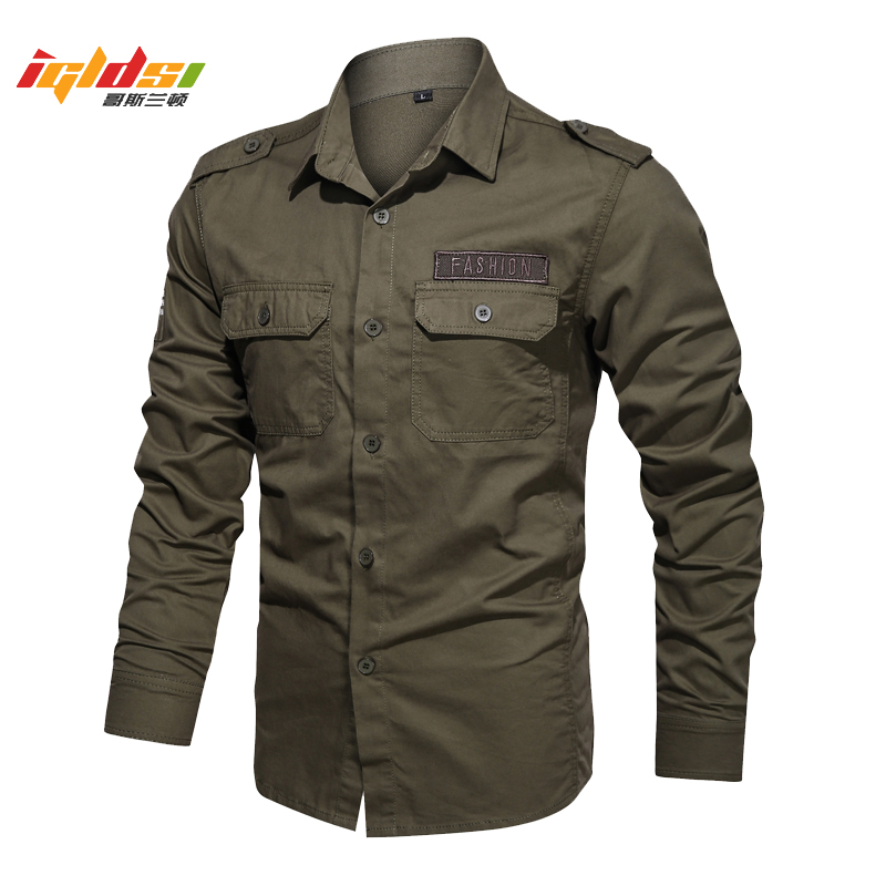Tactical Military Shirt Cargo - Camisas de carga para homens estilo