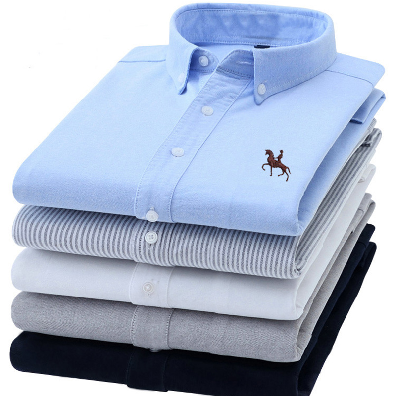 Oxford Cotton Casual Shirt Business - S-6XL oxford camisas para homens manga