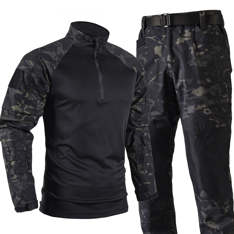 Tactical Military Shirt Cargo - Conjuntos de Uniforme Tático Masculino para