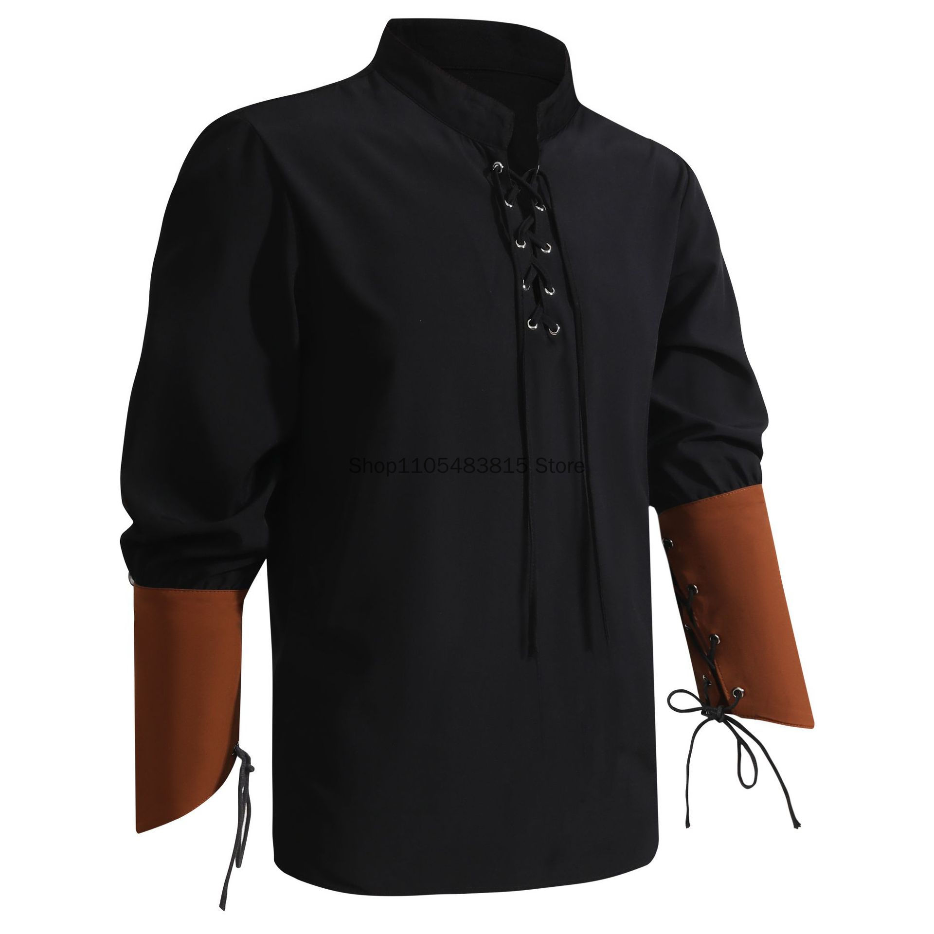 Medieval Gothic Lace Up Pirate Shirt - Camisa Pirata Masculina - Camisa de