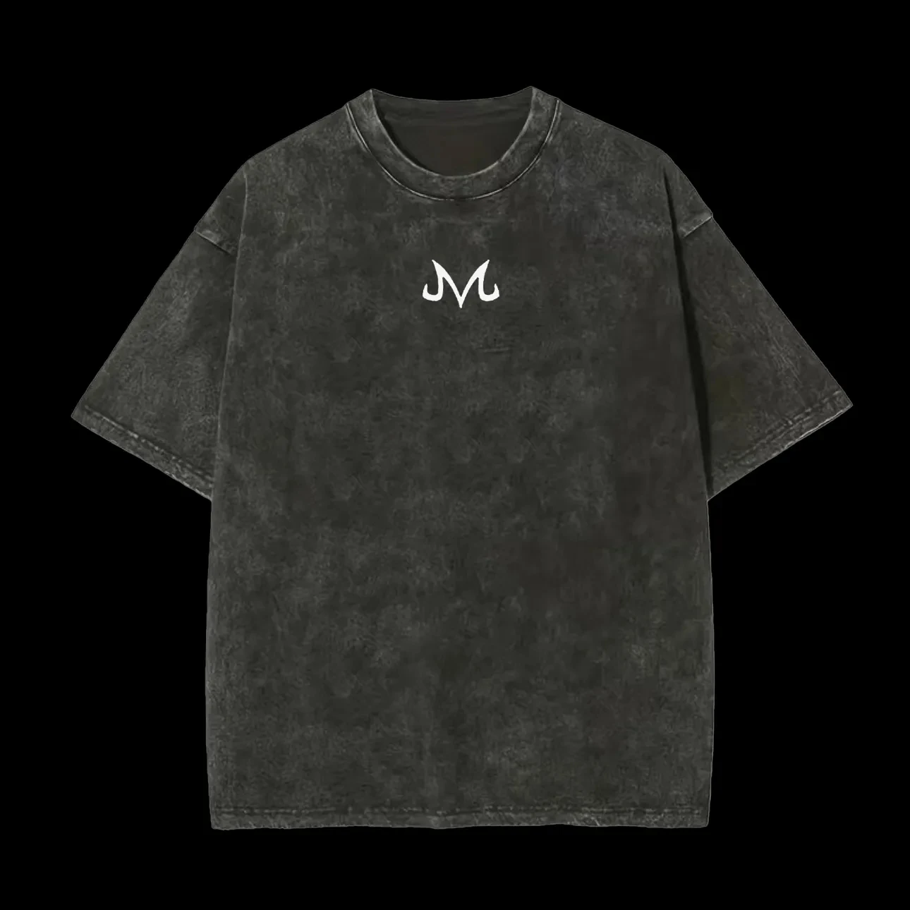 Acid Wash Vintage Graphic T Shirt - Camiseta Masculina Majin M Logo com