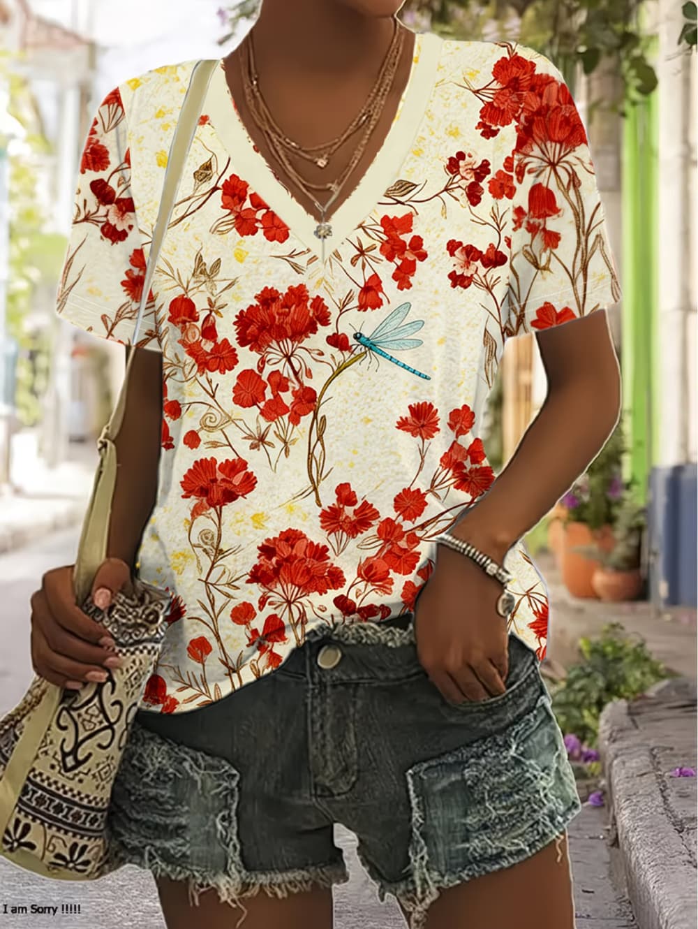 Vintage Hawaiian Floral Shirt - Camiseta Feminina de Verão com Estampa