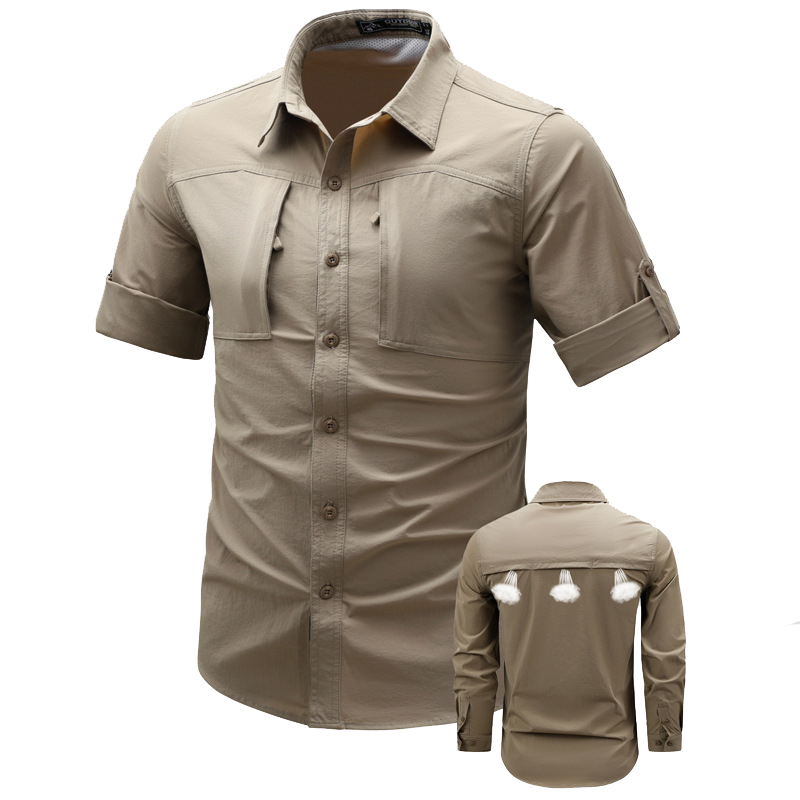 Tactical Military Shirt Cargo - Camisas masculinas de manga comprida, camisas