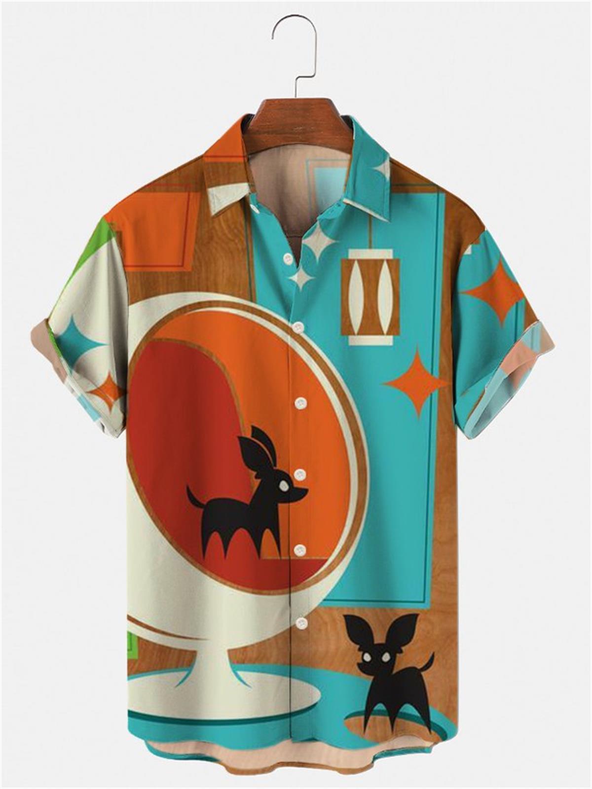 Vintage Hawaiian Floral Shirt - Camiseta Havaiana Masculina, Camisa Floral 3D,