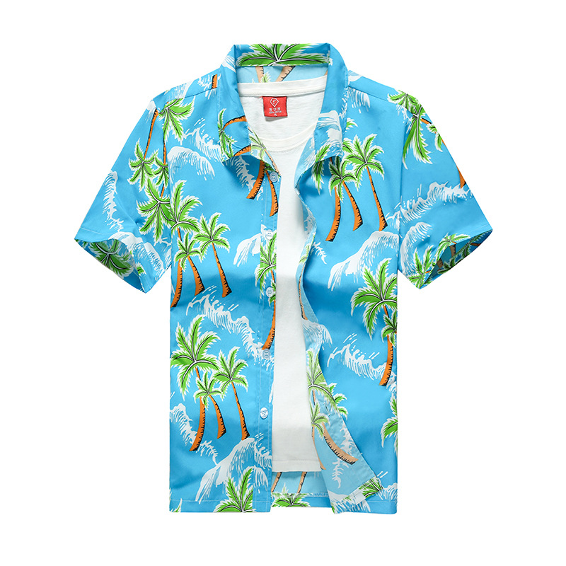 Verão masculino havaiano casua - Vintage Hawaiian Floral Shirt avaliação e preço