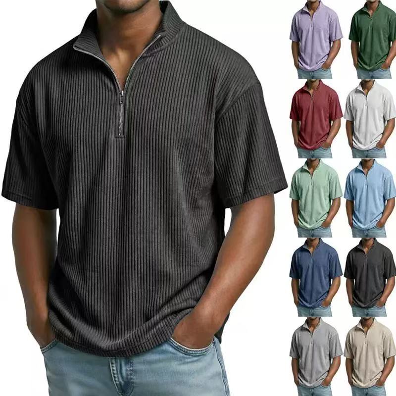 Camisa de Corduroy de Verão co - Corduroy Button Up Shirt Men avaliação e preço