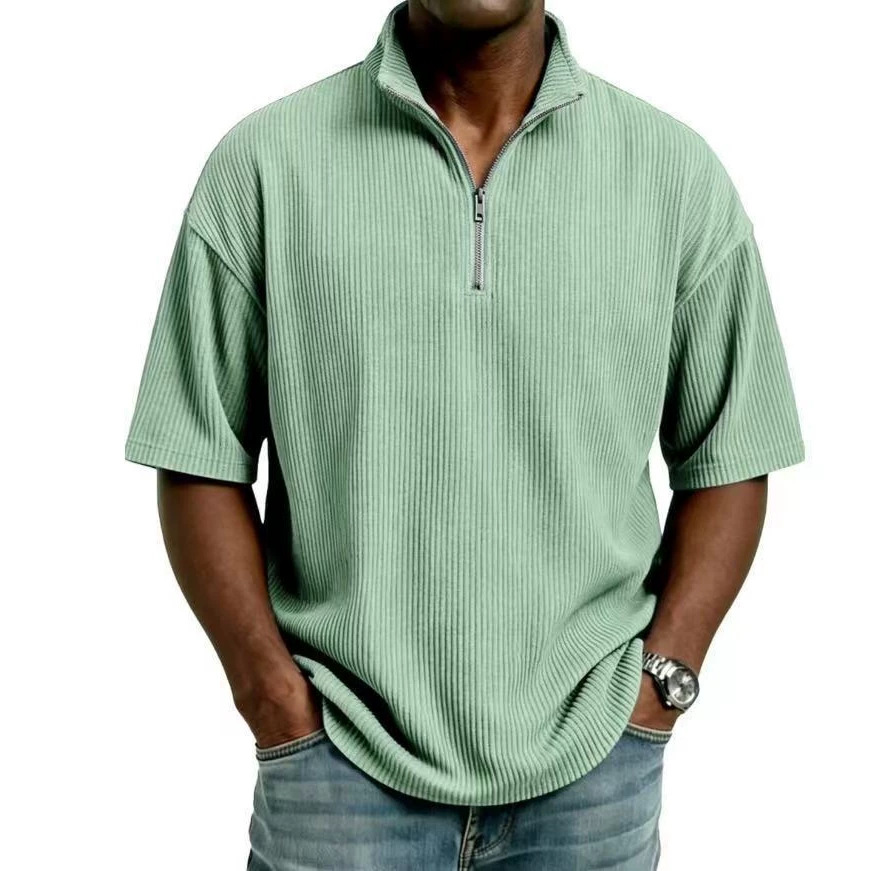Camisa de Corduroy de Verão co - Corduroy Button Up Shirt Men avaliação e preço