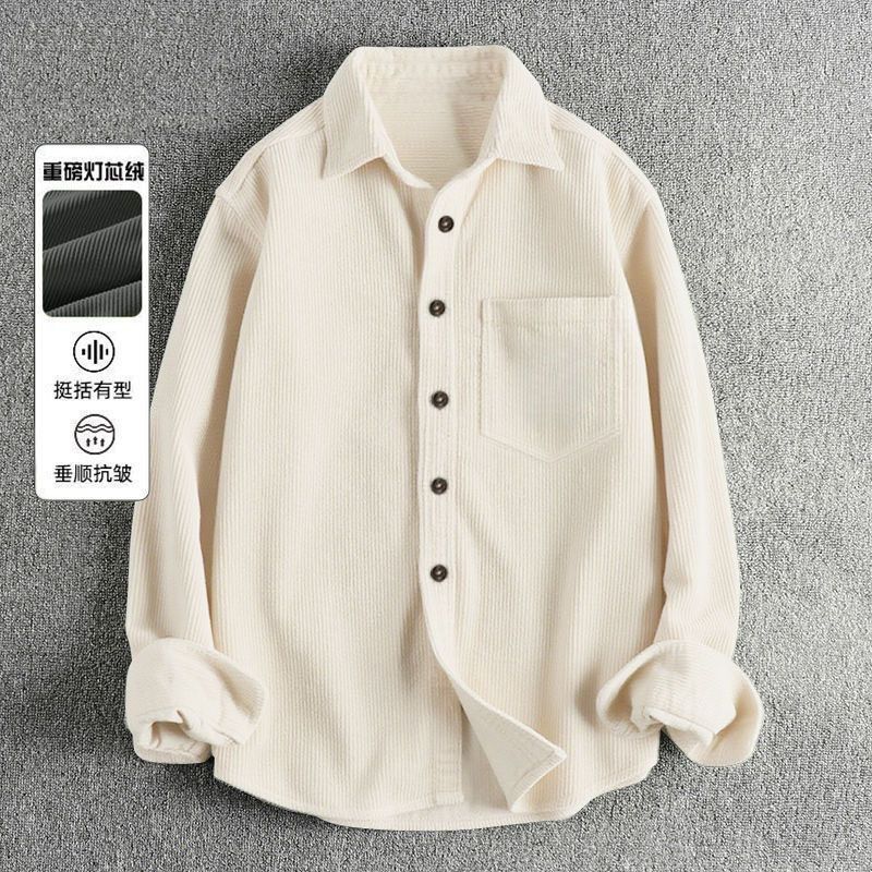 Camisas Masculinas de Veludo C - Corduroy Button Up Shirt Men avaliação e preço