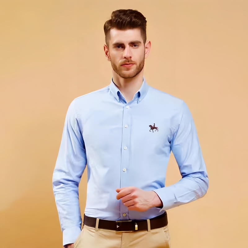 Camisa Oxford de manga comprid - Oxford Cotton Casual Shirt Business avaliação e preço