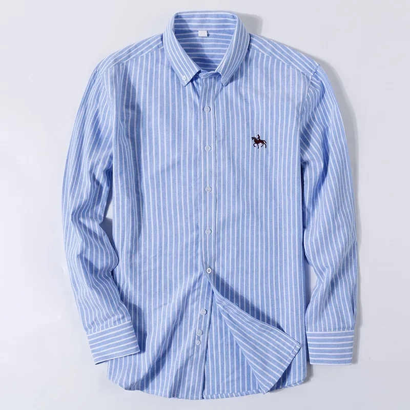 Camisa Oxford de manga comprid - Oxford Cotton Casual Shirt Business avaliação e preço