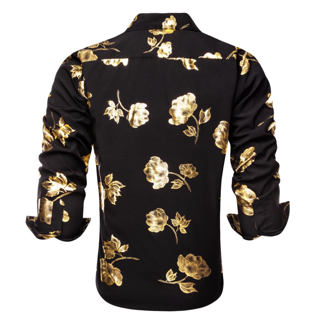 Camisa de seda de manga longa  - Mens Satin Silk Dress Shirt avaliação e preço