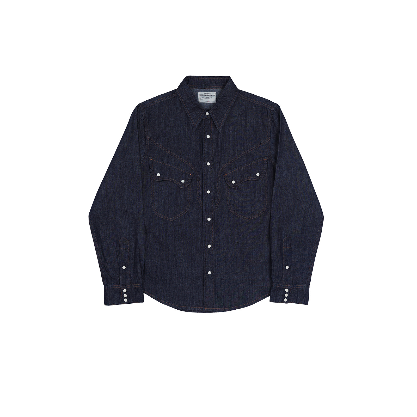 Camisa Cowboy Western Simples, - Mens Western Denim Pearl Snap Shirt avaliação e preço