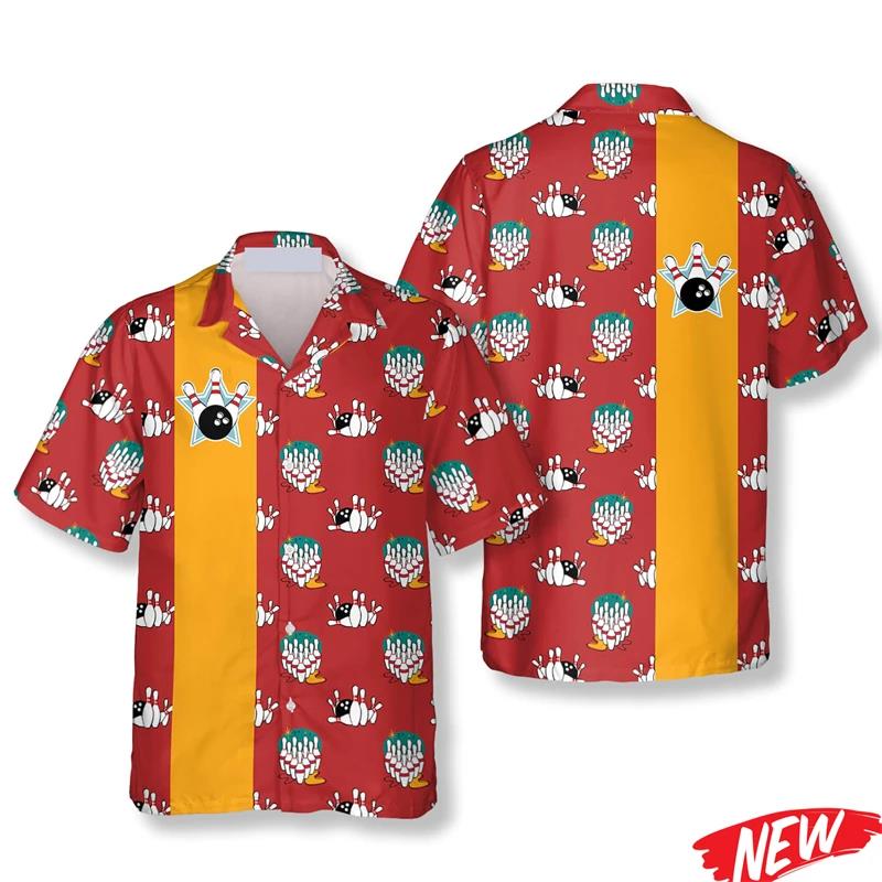Camisa Havaiana Clássica com E - Short Sleeve Bowling Shirt Retro avaliação e preço