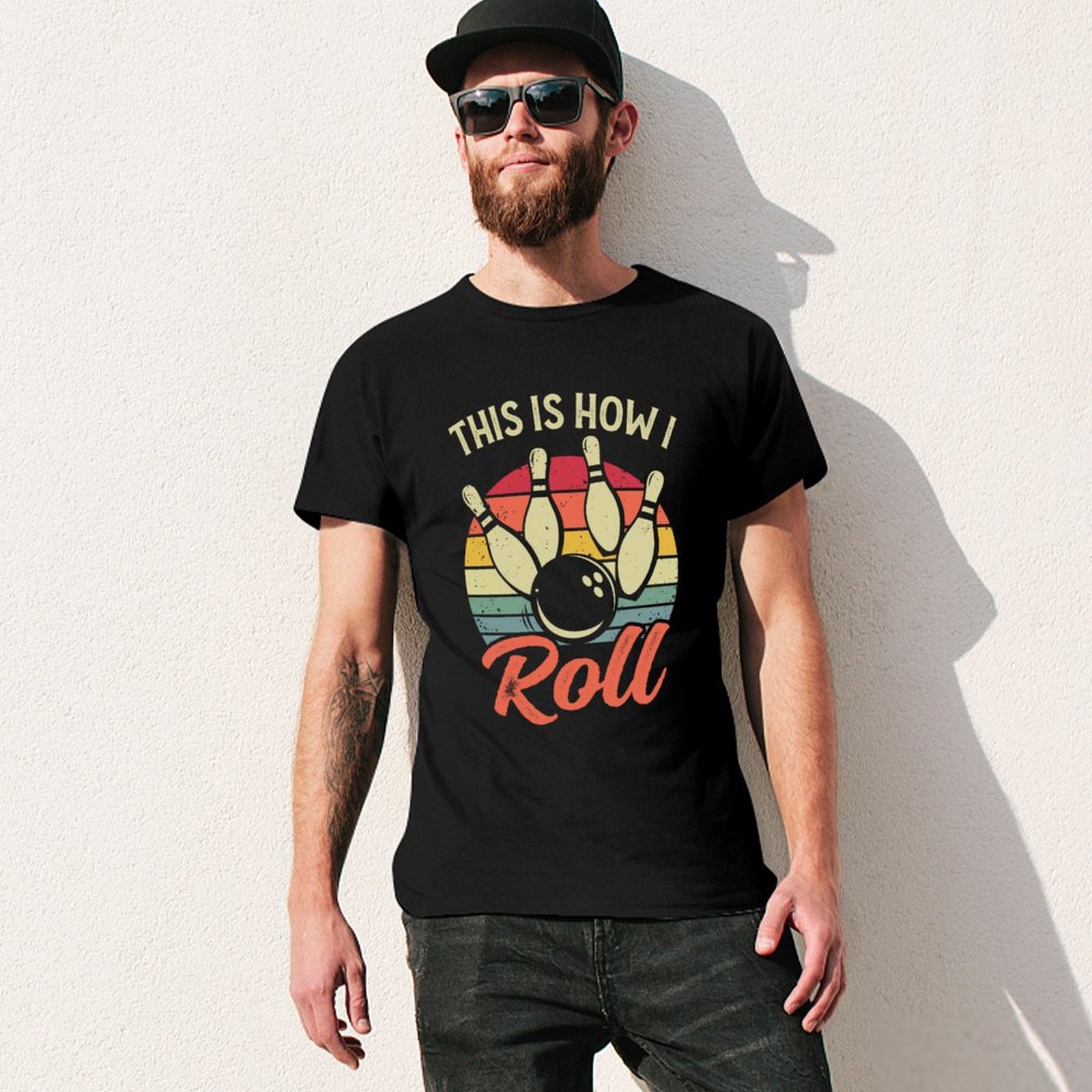 Camiseta retrô com estampa de  - Short Sleeve Bowling Shirt Retro avaliação e preço