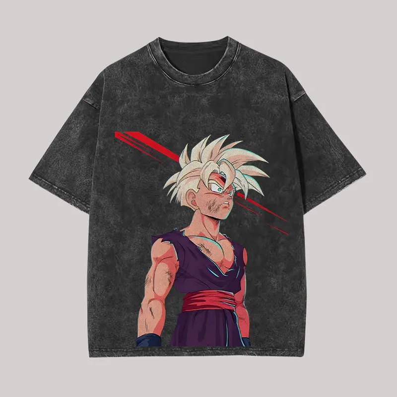 Camiseta Gohan Dragon Ball Z A - Acid Wash Vintage Graphic T Shirt avaliação e preço