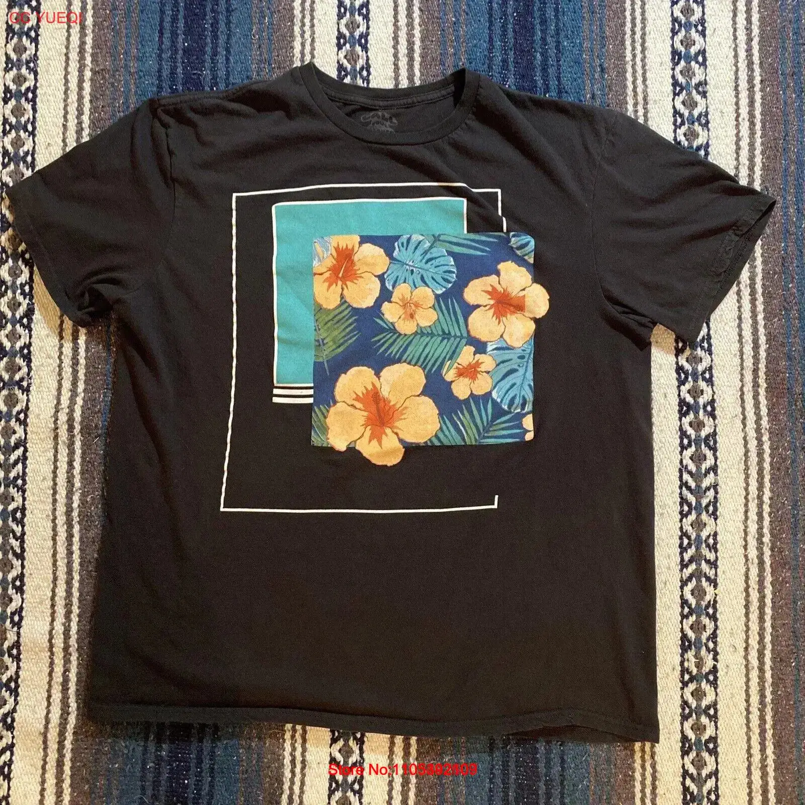 Camiseta Estilo Y2K Geométrico - Vintage Hawaiian Floral Shirt avaliação e preço