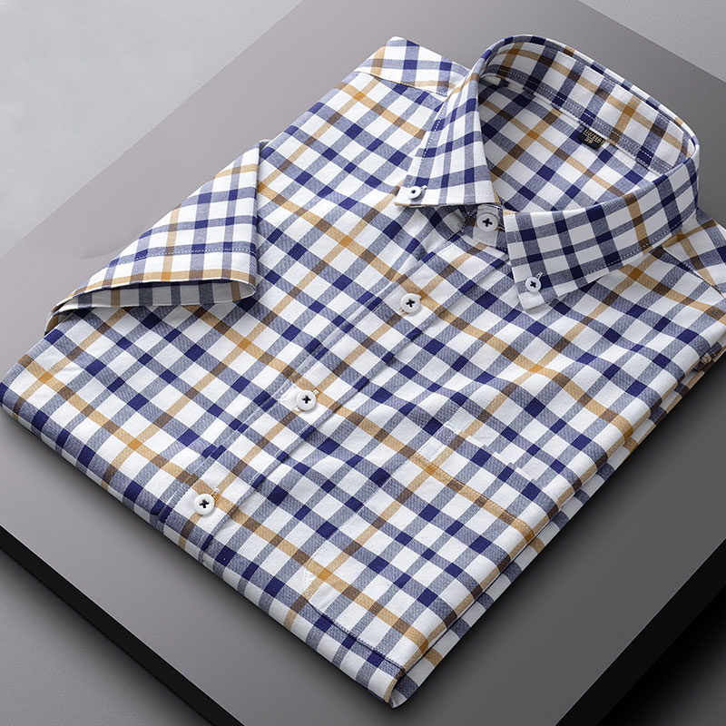 Camisa Oxford de manga curta m - Oxford Cotton Casual Shirt Business avaliação e preço