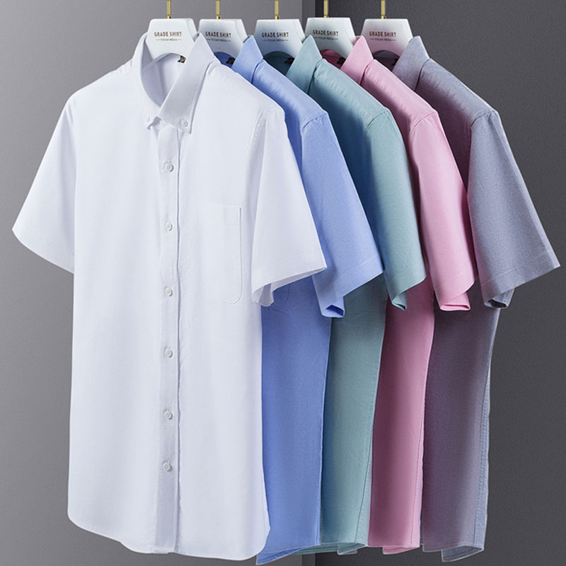 Camisa Oxford de manga curta m - Oxford Cotton Casual Shirt Business avaliação e preço