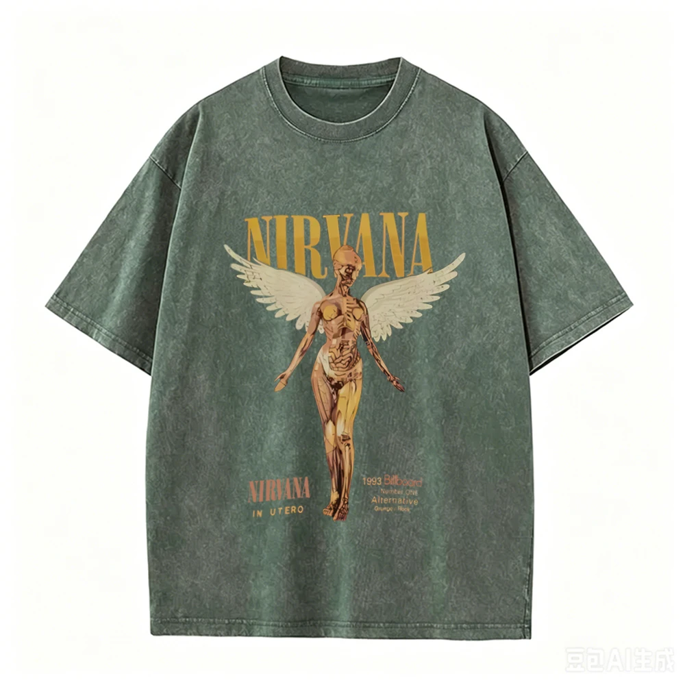 Camiseta Oversized Retro com L - Acid Wash Vintage Graphic T Shirt avaliação e preço