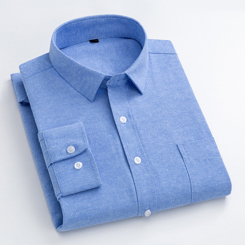 Azul marinho oxford camisa mas - Oxford Cotton Casual Shirt Business avaliação e preço