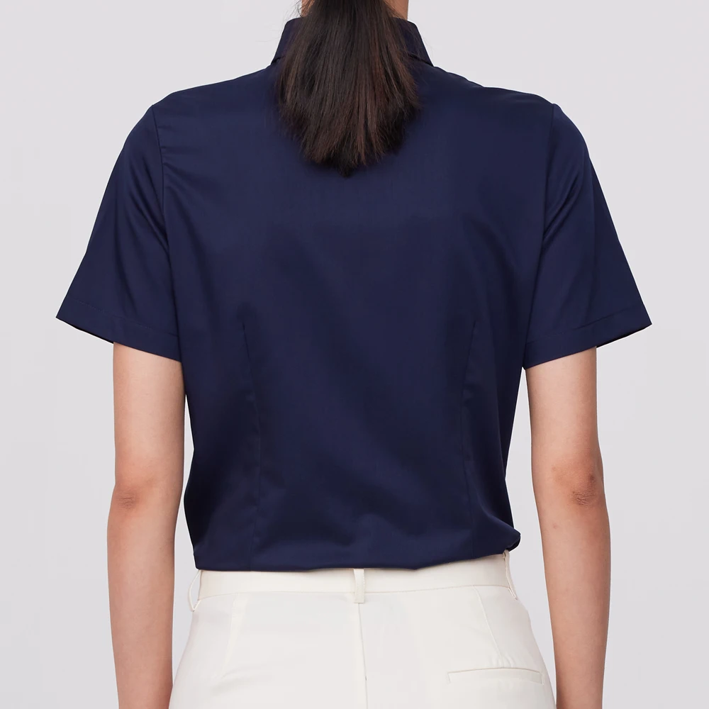 Blusa feminina de manga curta, - Breathable Bamboo Fiber Shirt Non Iron avaliação e preço