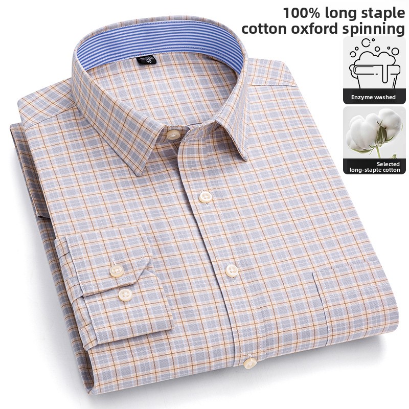 Algodão puro de alta qualidade - Oxford Cotton Casual Shirt Business avaliação e preço