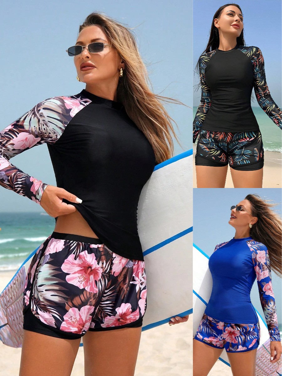 Tankini Y2K Feminino com Manga - Shorts avaliação e preço