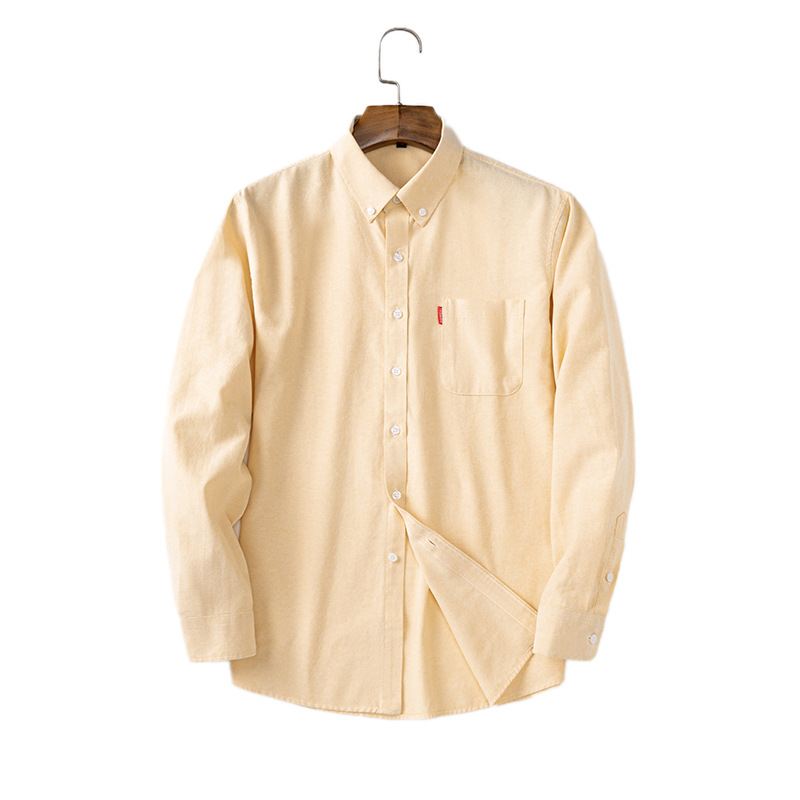 Camisa Masculina de Manga Long - Oxford Cotton Casual Shirt Business avaliação e preço