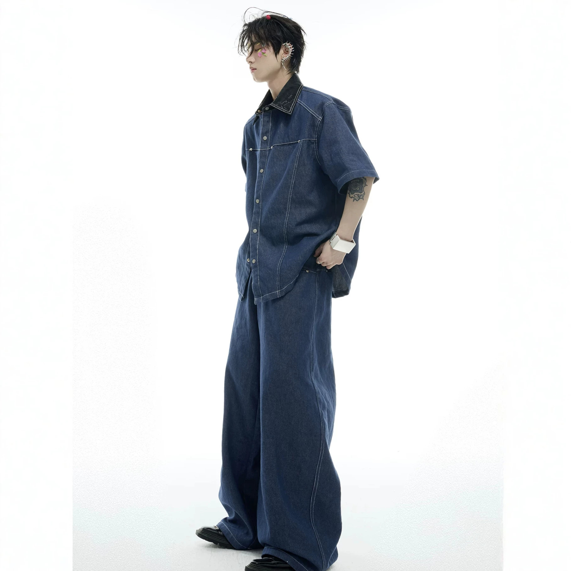 Conjunto Masculino de Verão em - Jeans avaliação e preço