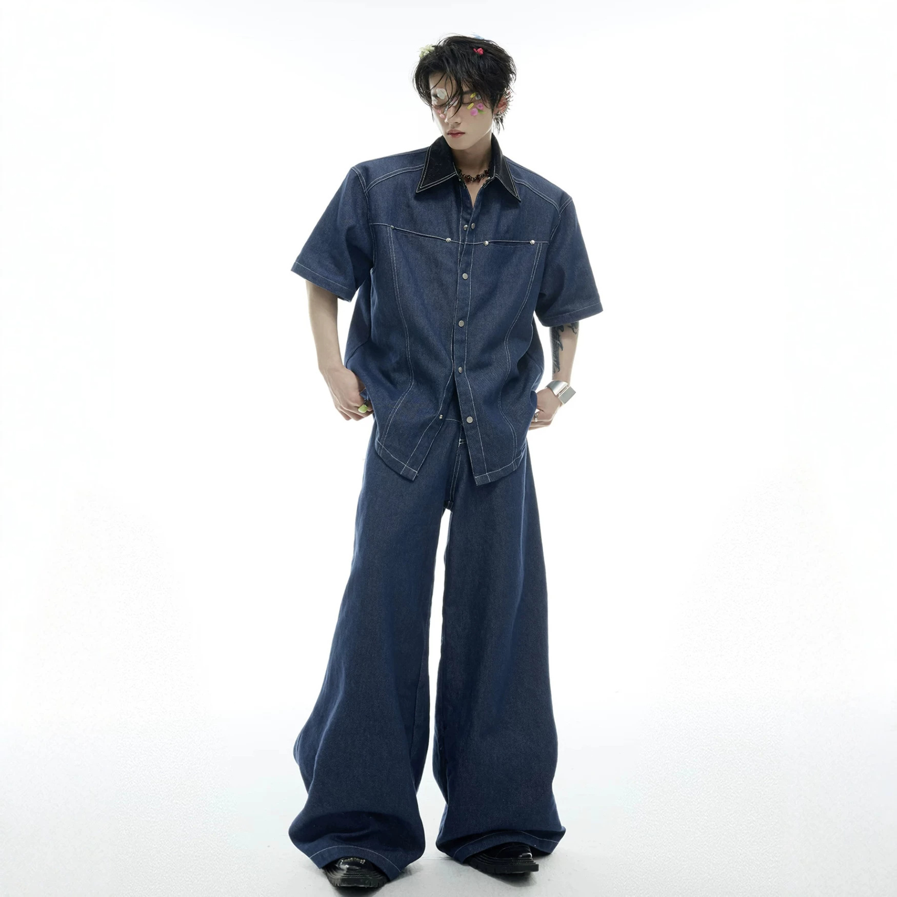 Conjunto Masculino de Verão em - Jeans avaliação e preço