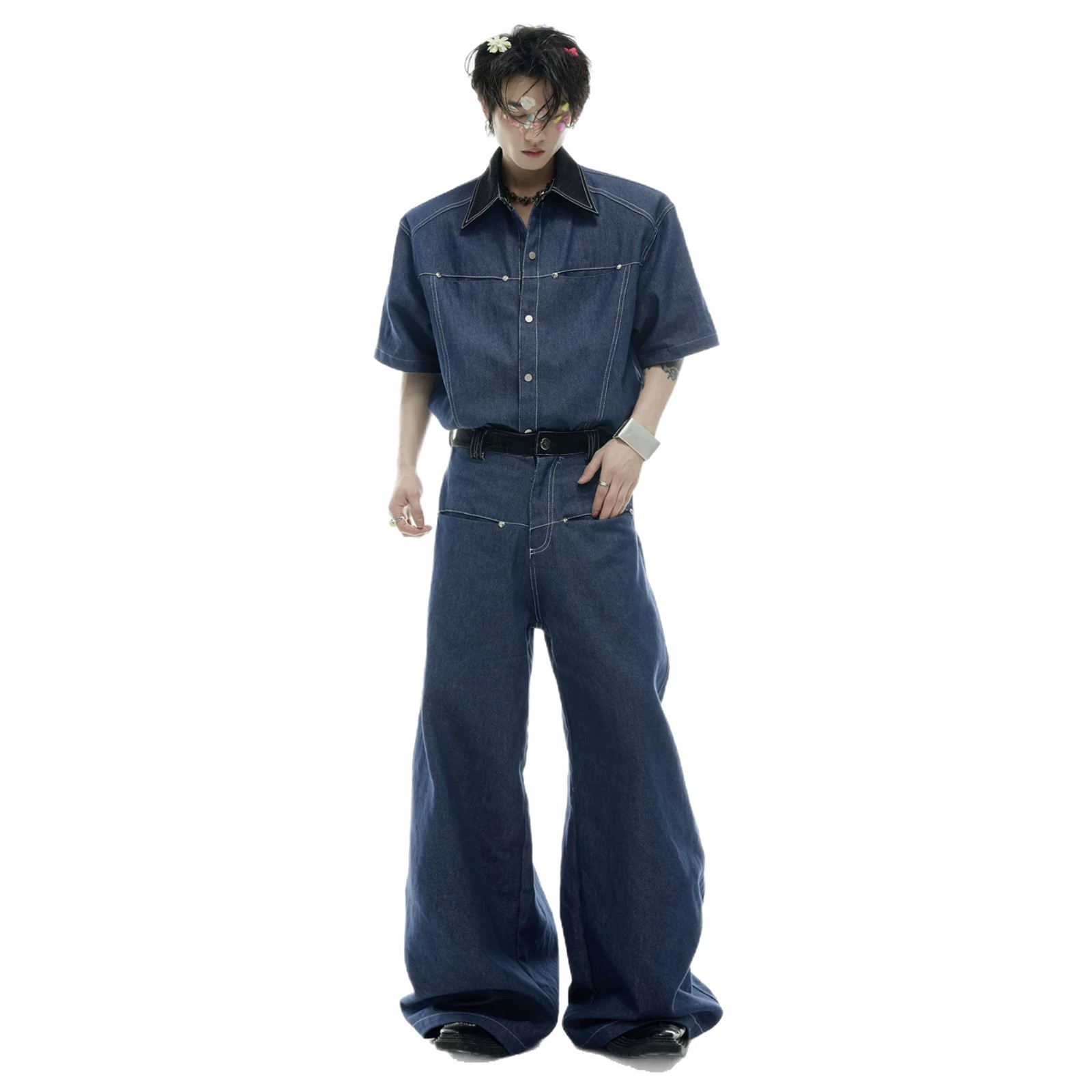 Conjunto Masculino de Verão em - Jeans avaliação e preço
