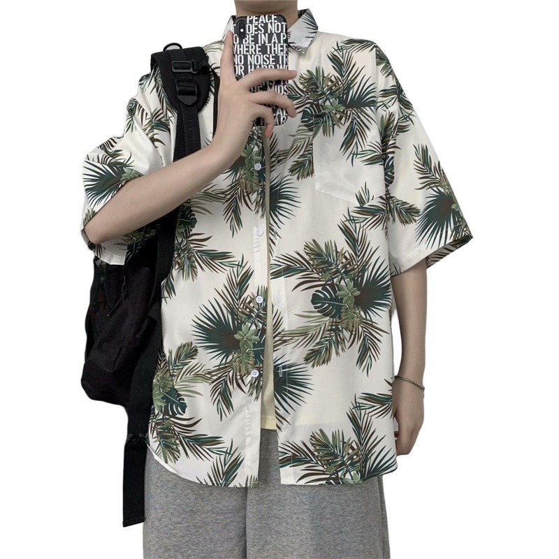 Camisa de manga curta retrô fl - Vintage Hawaiian Floral Shirt avaliação e preço