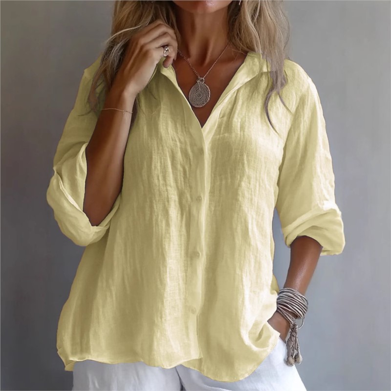Cor sólida linho sexy com deco - Mens Linen Shirt Long Sleeve avaliação e preço