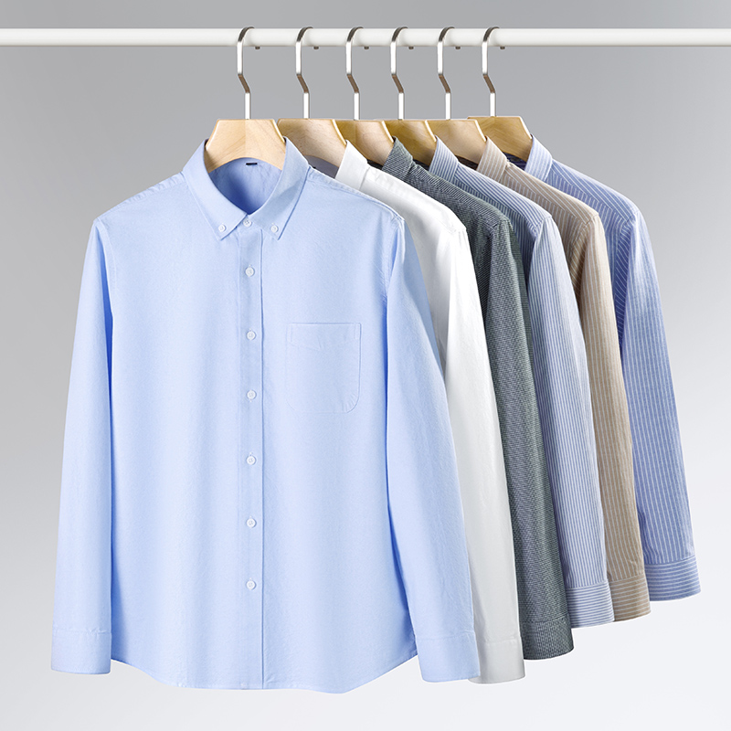 Primavera novos homens oxford  - Oxford Cotton Casual Shirt Business avaliação e preço