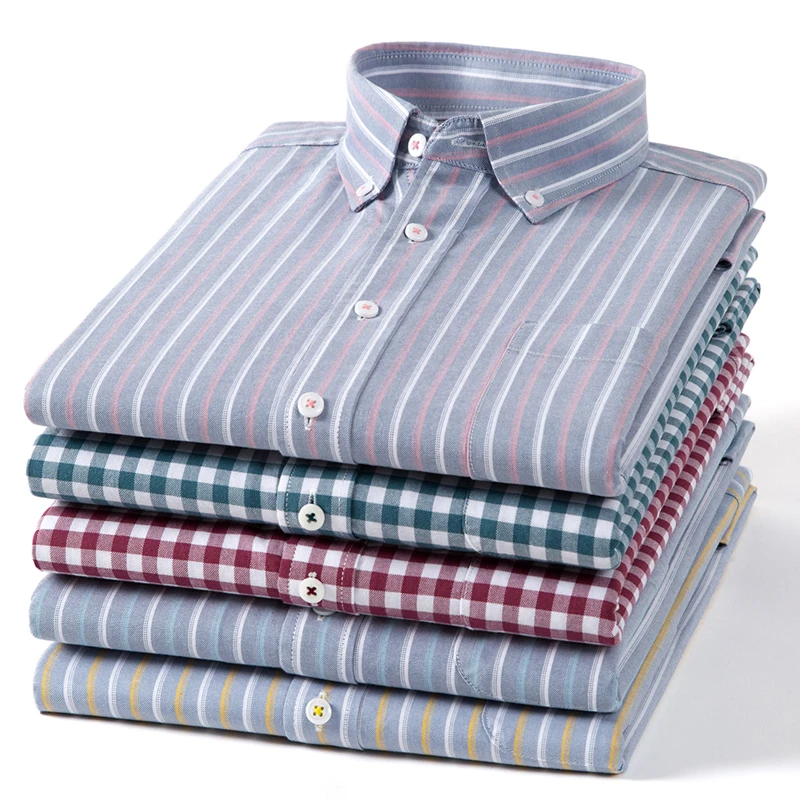 Camisa Masculina de Manga Long - Oxford Cotton Casual Shirt Business avaliação e preço