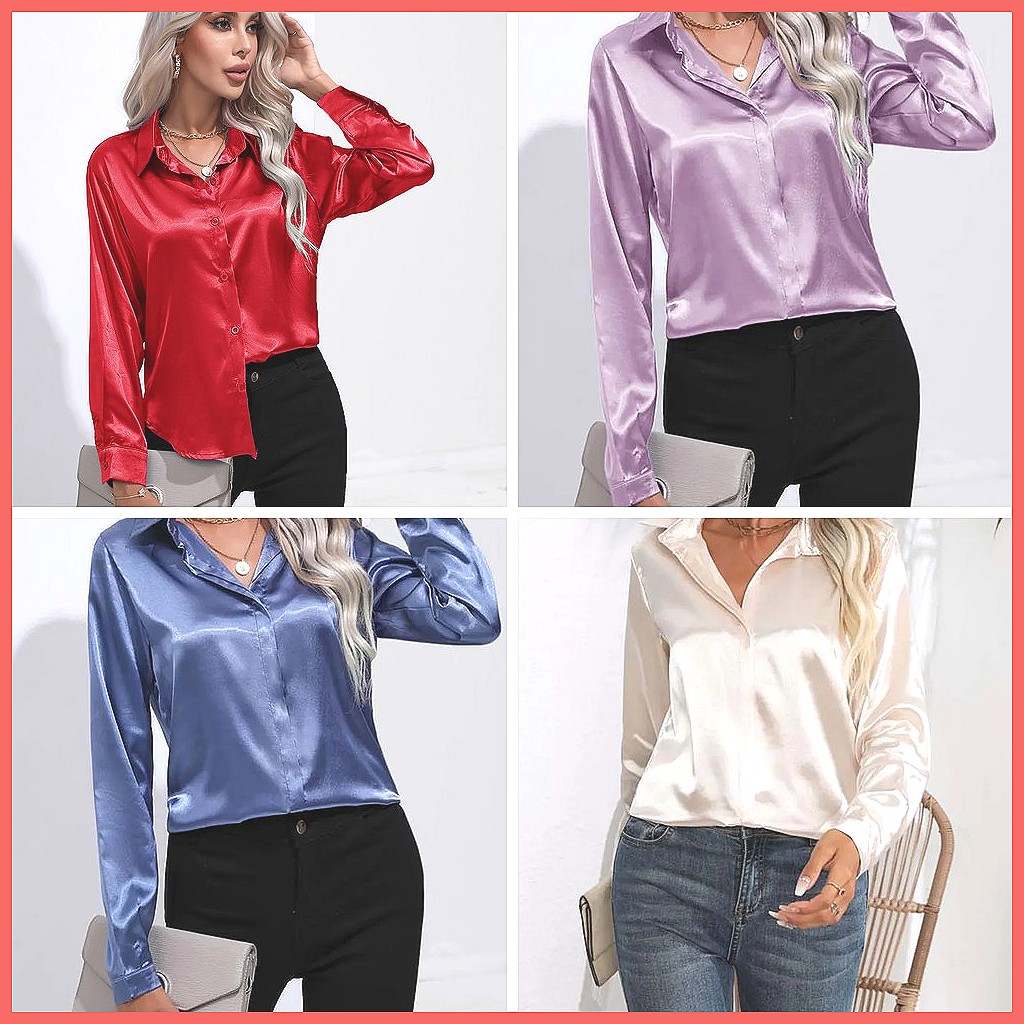 Camisa de Cetim Feminina Prima - Shirts avaliação e preço