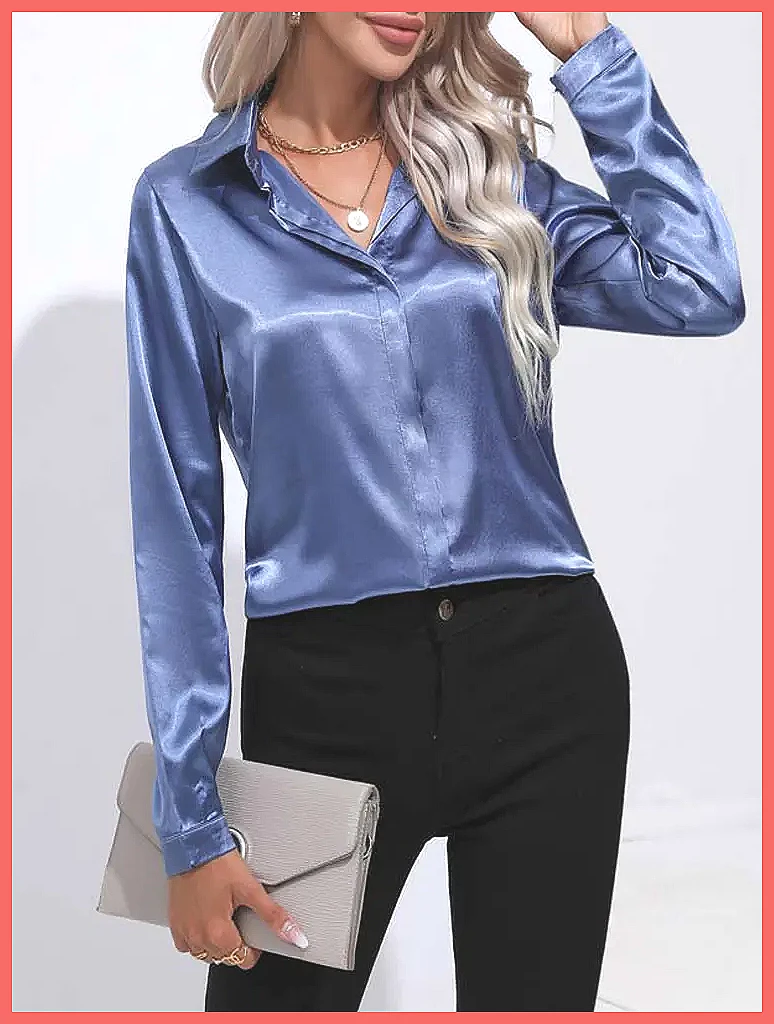 Camisa de Cetim Feminina Prima - Shirts avaliação e preço