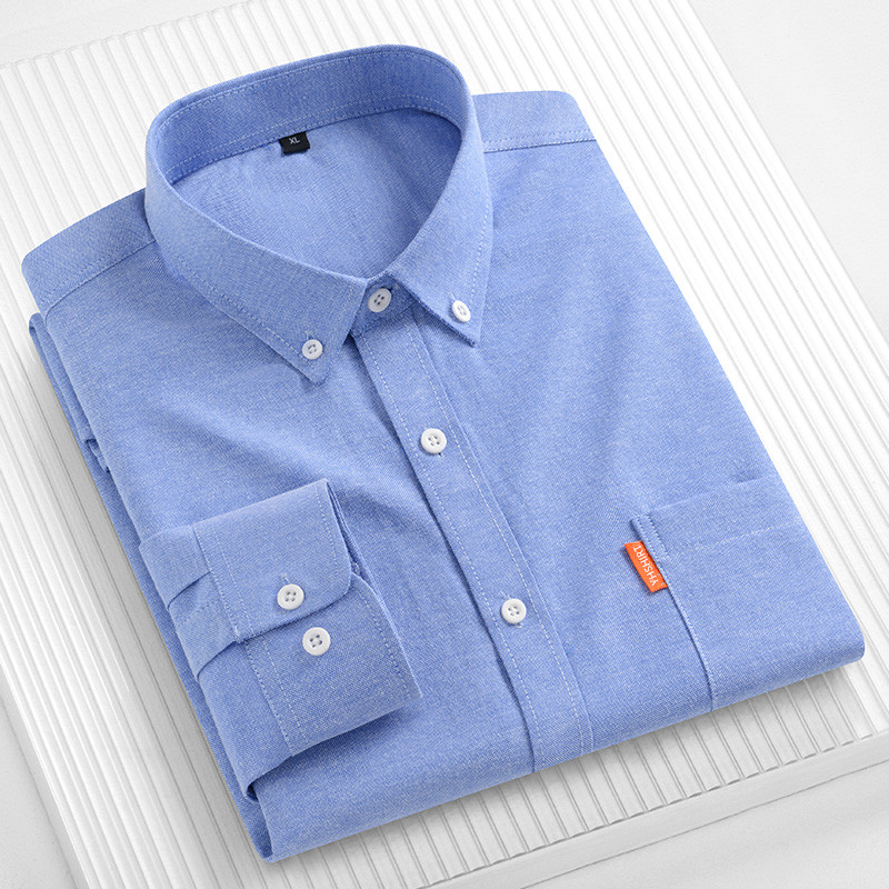 100% algodão puro camisa de ne - Oxford Cotton Casual Shirt Business avaliação e preço