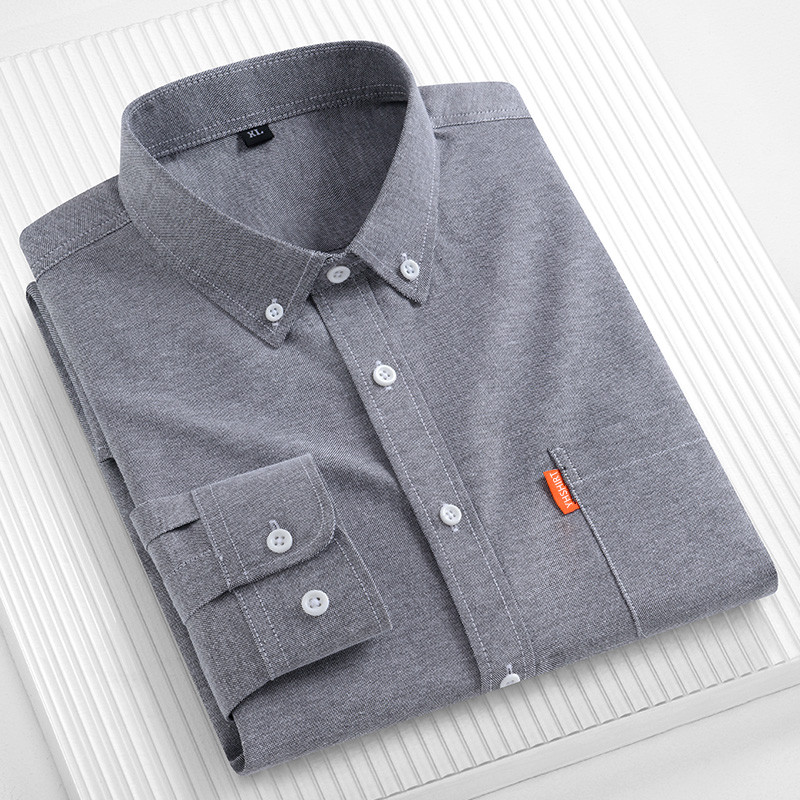 100% algodão puro camisa de ne - Oxford Cotton Casual Shirt Business avaliação e preço